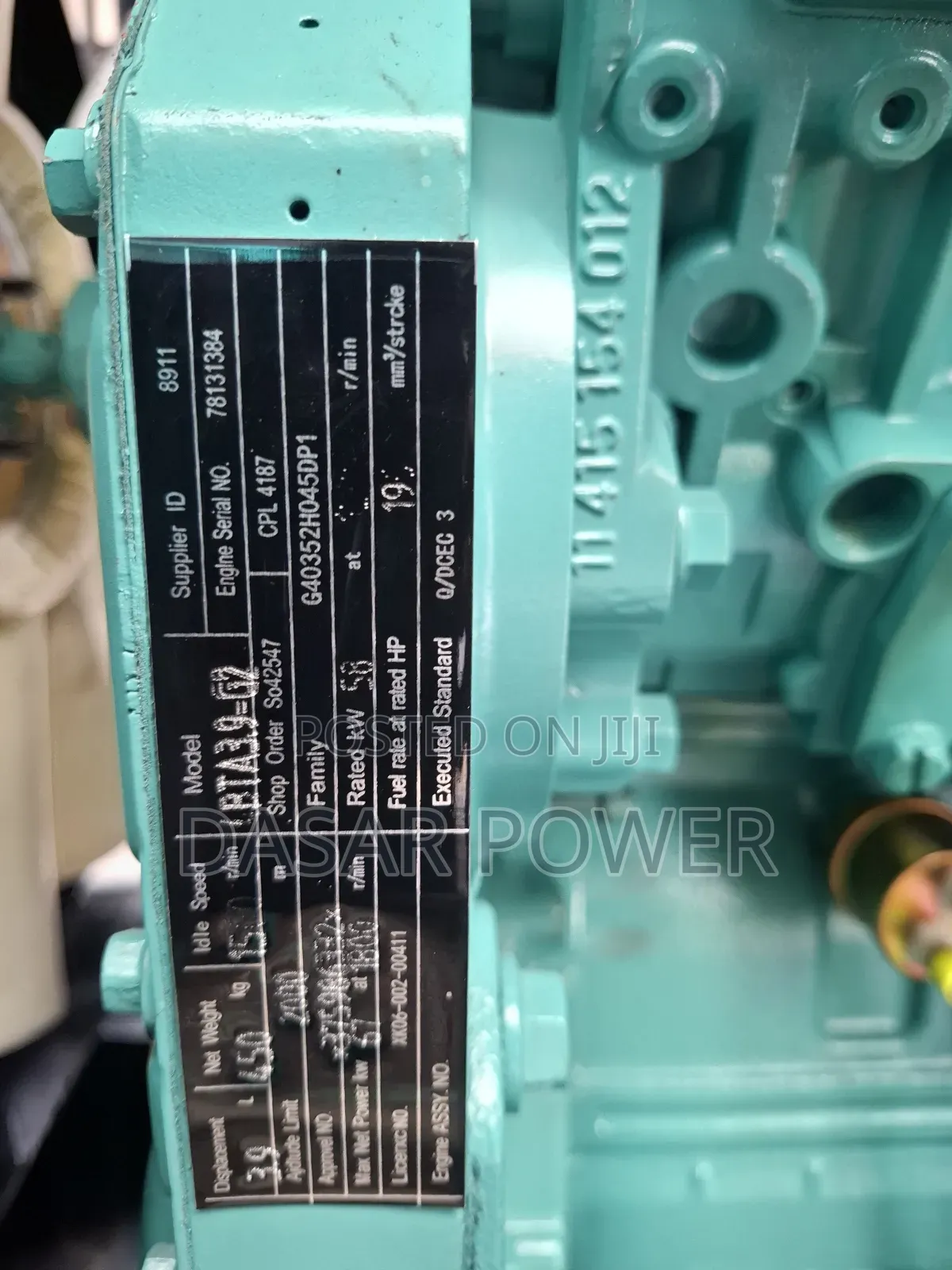 60kva Power Generator Cunmins