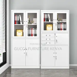 2-Door Steel Filing Cabinet With Half-Glass Front