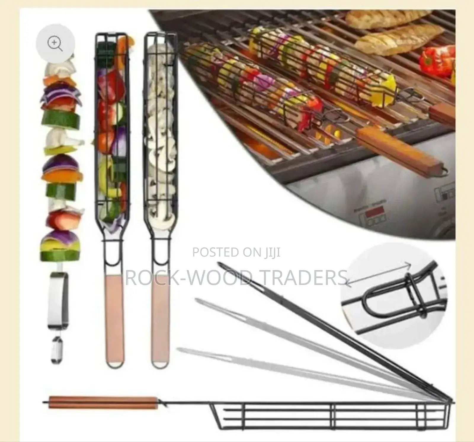 Barbecue Wooden Stainless Handle
