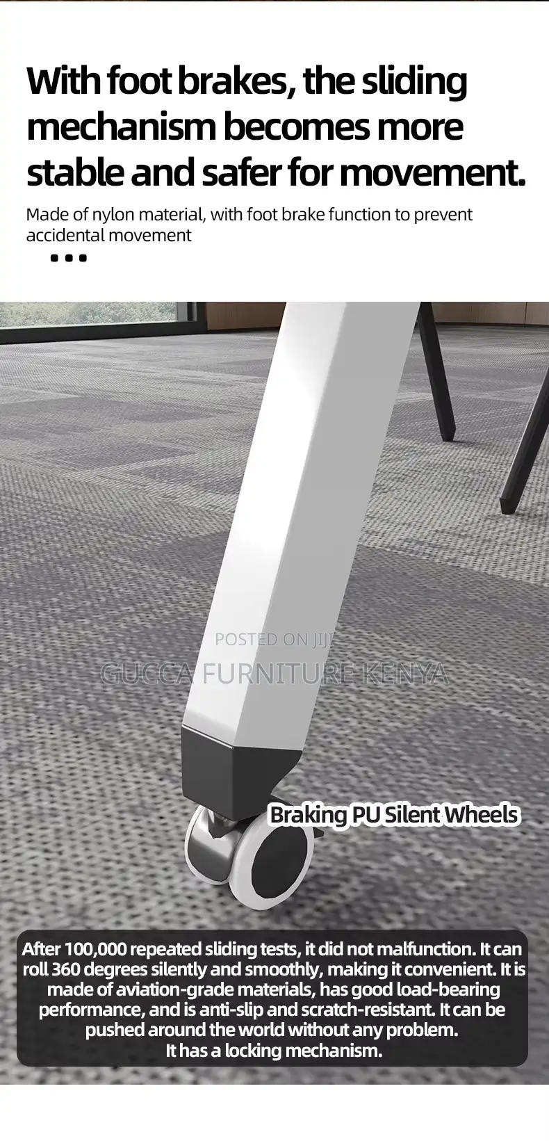 1.2m Swivel Folding Training Office Table