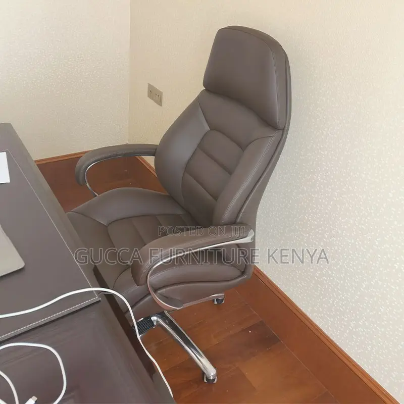 Brown Adjustable Executive Leather Office Chair