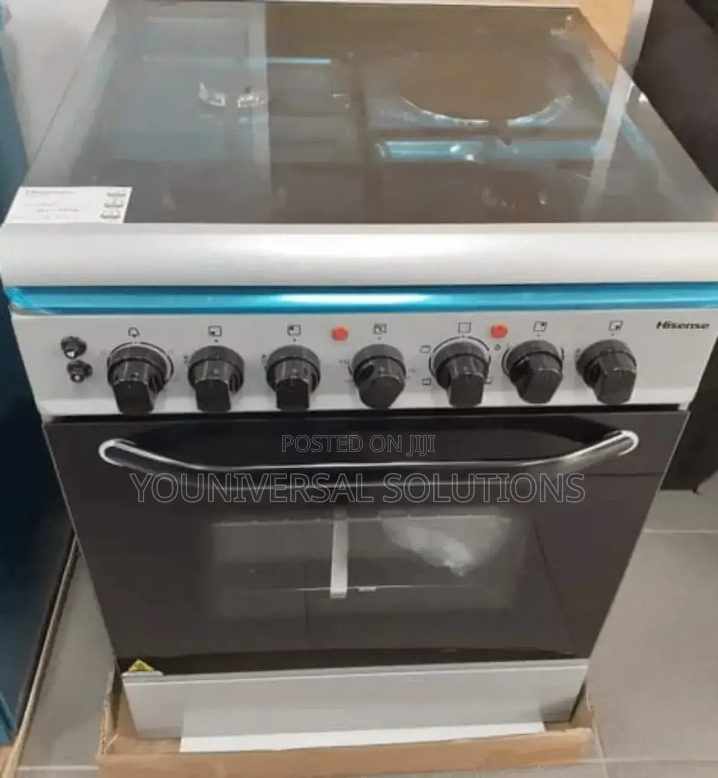Hisense 60x60, 3 Gas Jet Burners + 1 Electric Standing Cooker
