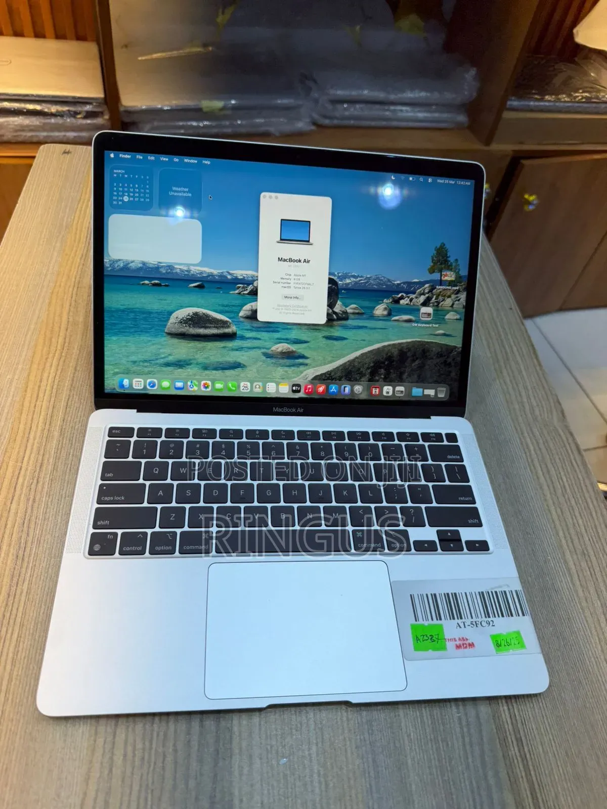 Laptop Apple MacBook Air 2020 M1 8GB Apple M1 SSD 256GB