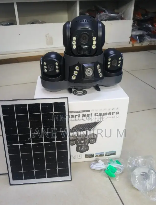 Triple- Lens Outdoor Solar Wifi CCTV Camera System