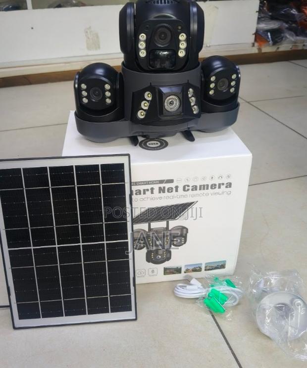 Two Way Audio Talk Outdoor Security Camera Triple Lens Solar Wifi - main view