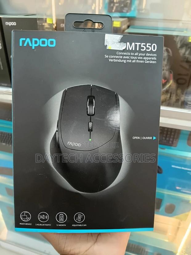 This Is a Rapoo Mt550 Multi-Mode Wireless Mouse. - thumbnail 2