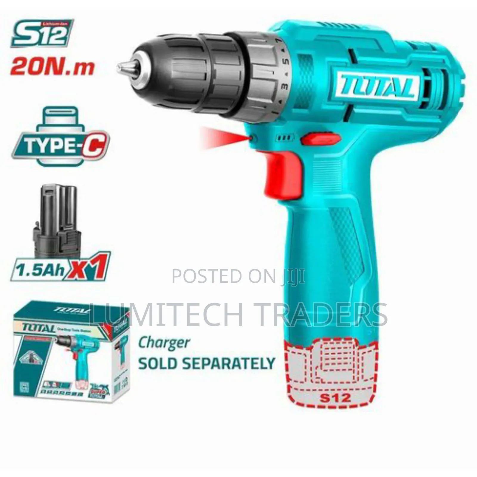 12 Volts Total Cordless Drill
