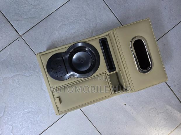 Universal Car Armrest Organizer With Cup Holder Storage Console Box - thumbnail 2