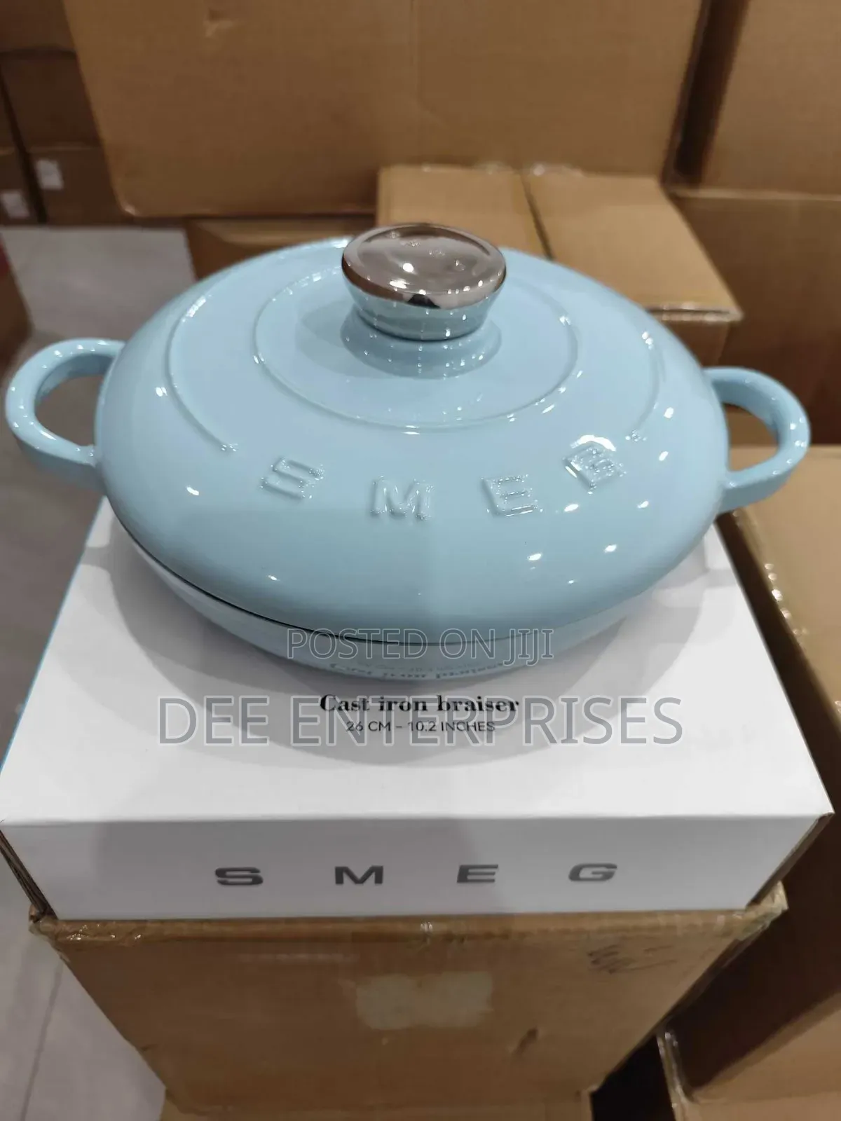 26cm Smeg Casserole Cast Iron