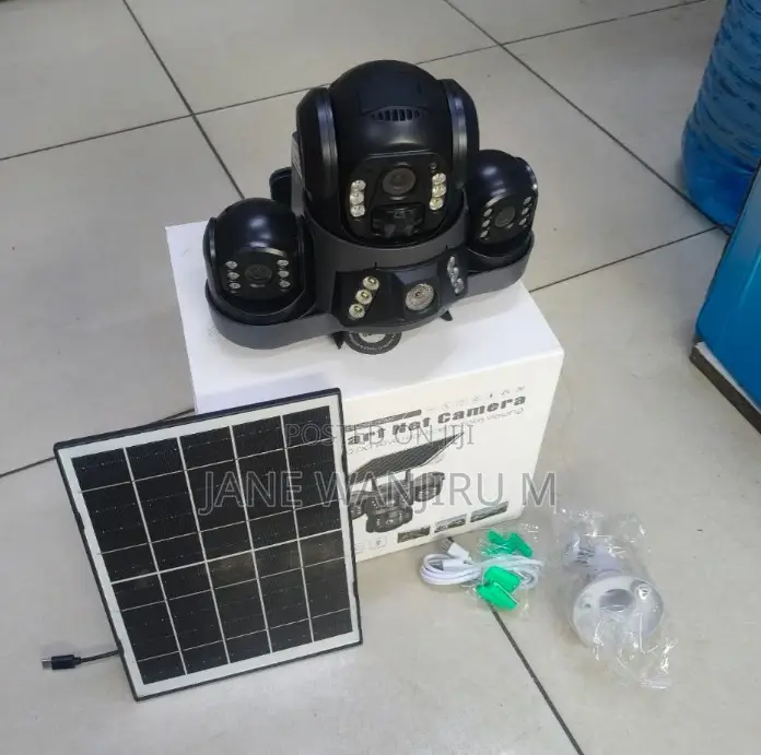Cloud Storage Support Outdoor Wifi Solar Triple Lens CCTV Camera