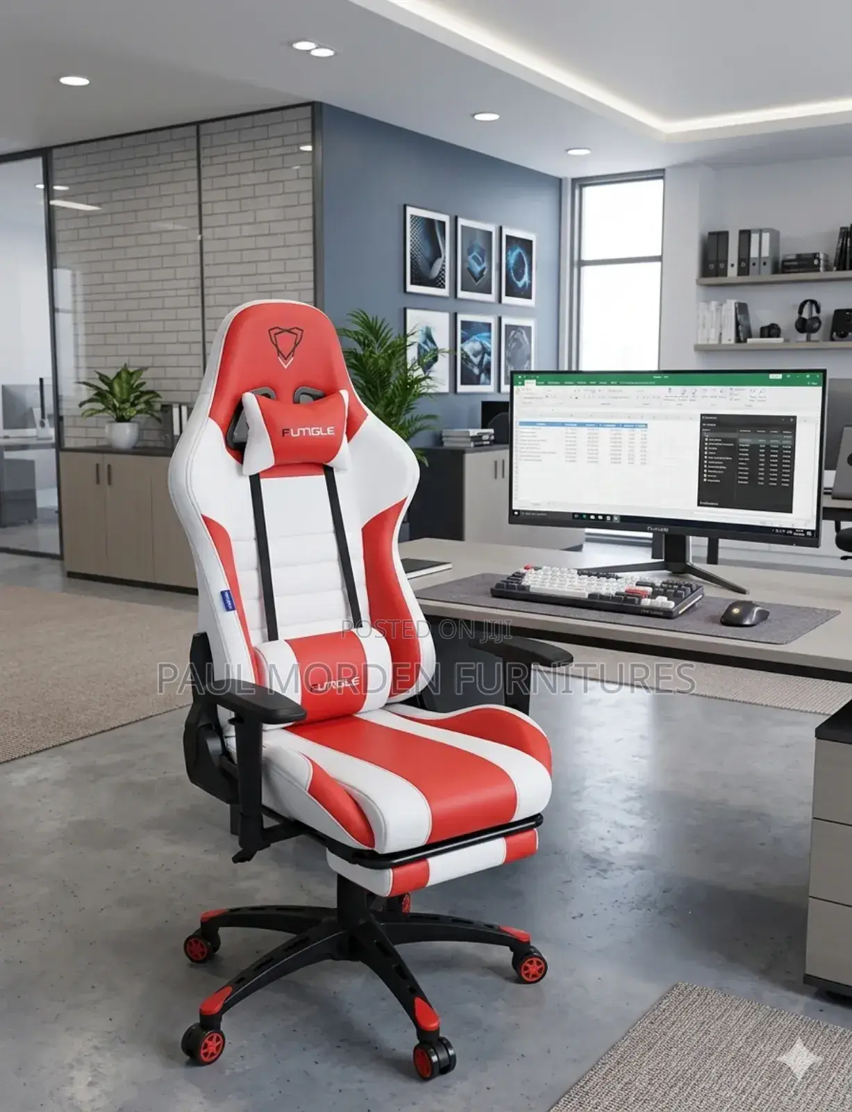 Furniture :Racing Style Design Gaming Chair