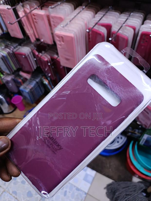 Sooky Samsung Galaxy S10 Plus Silicone Cover With Lining Burgundy - thumbnail 2