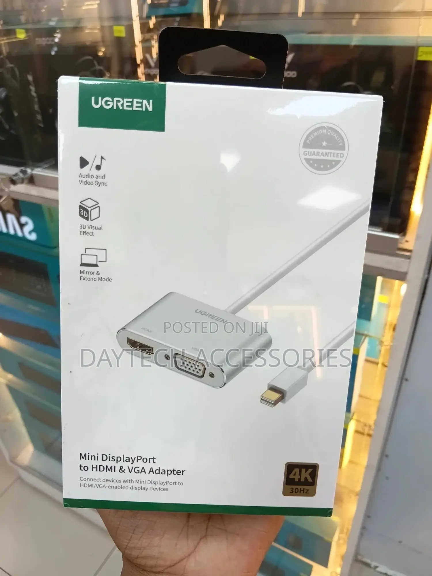 Ugreen Mini Dp to Hdmi + Vga Converter 1080p/ - Black