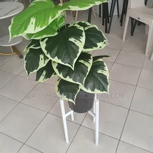 Artificial Plant With Metallic Stand – Modern Home Décor