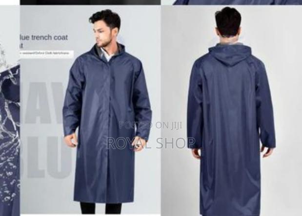 Navy Blue Waterproof Raincoat For Adults