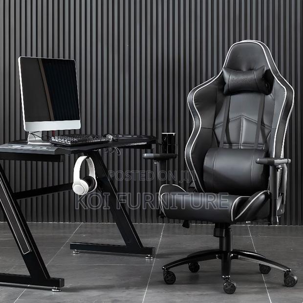 Home Chairs; Generic High Backrest Leather Gaming Chair - thumbnail 6