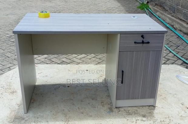 1.2m White Gray Imported Office Desk
