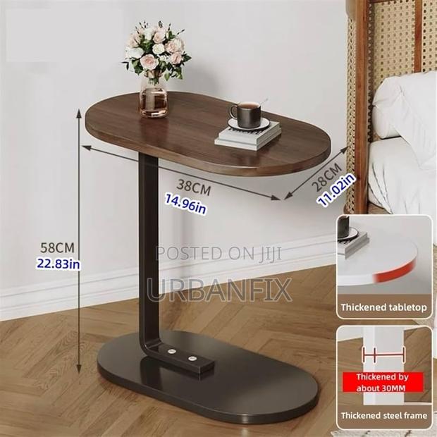 Minimalist C-Shaped Quality Side Table for Sofa, Bed, Couch Etc - main view