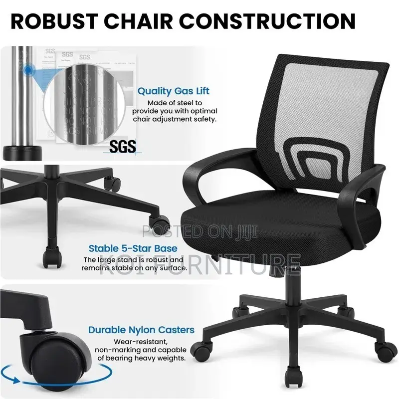 Office Chairs; Strong Motion Clerical Mesh Breathable Office Seat