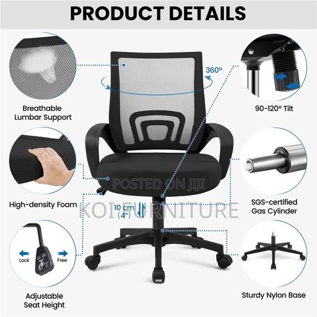 Office Chairs; Strong Motion Clerical Mesh Breathable Office Seat - thumbnail 6