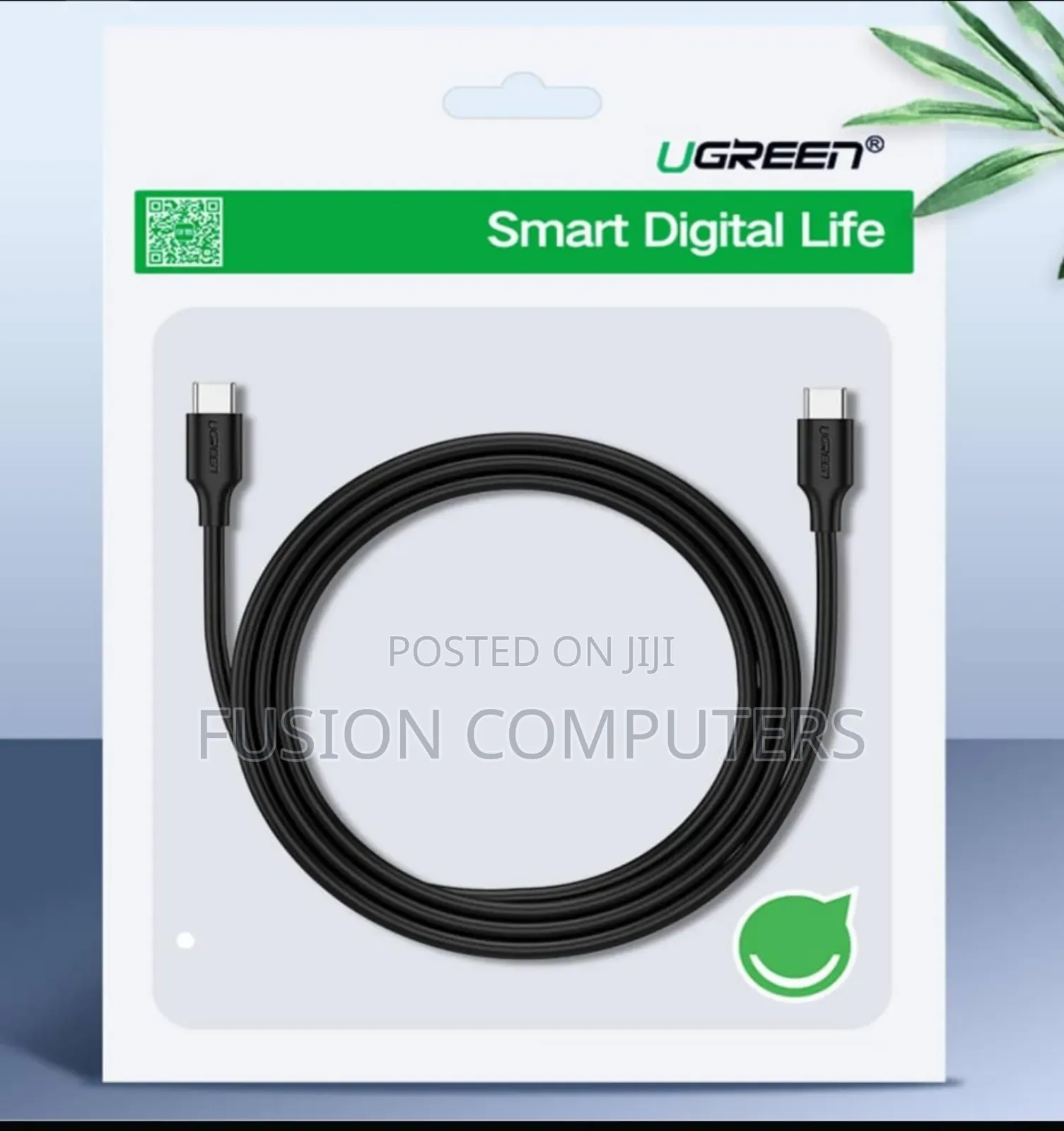 Ugreen Us286 Usb-C 2.0 Male to Male 3a Cable 2m Ug-10306 Fast Charging