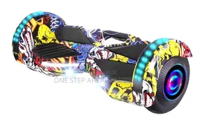 Yellow Graffiti Hoverboard 8 Inch Led Lighted