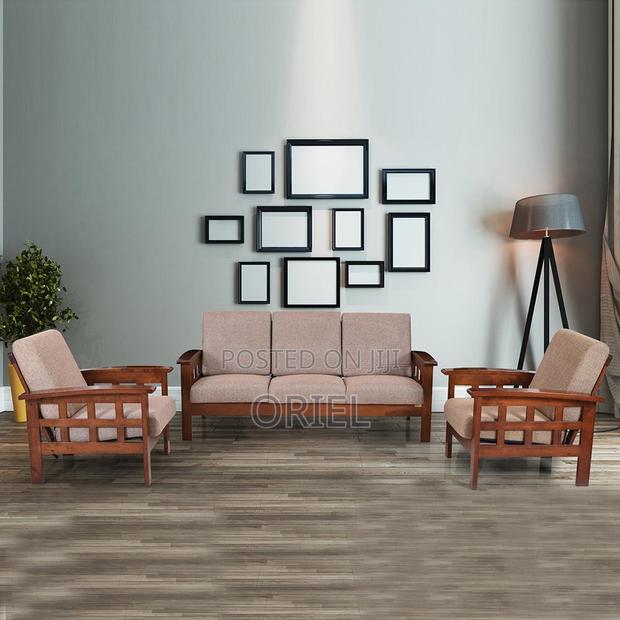 Office Sofa : Mahogany Frame 7-Seater Open Sofa Set - thumbnail 3