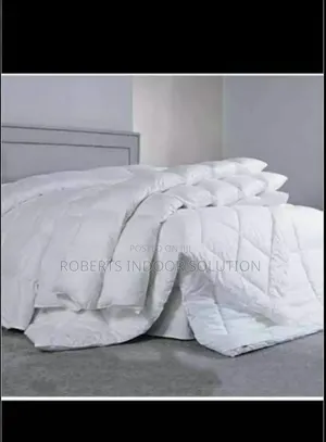 Complete White Binded Duvet Set