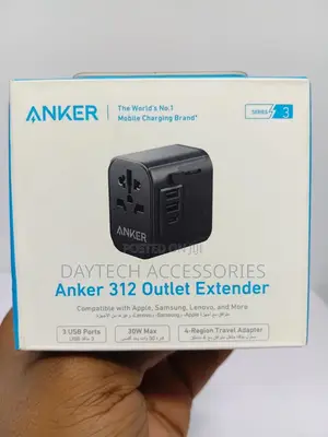 Anker Powerextend 3 Ports (1 Usb-C/2x Usb-A) Universal Travel Adapter