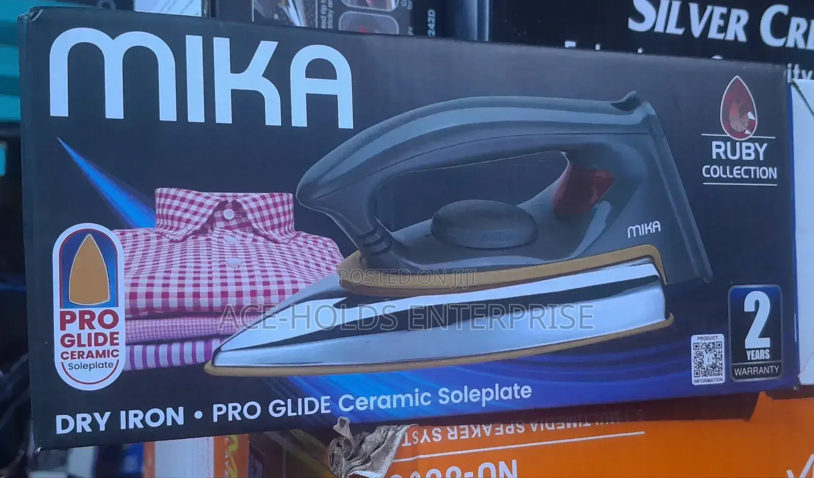 Premium Mika - Pro Glide Ceramic Soleplate Dry Iron Box