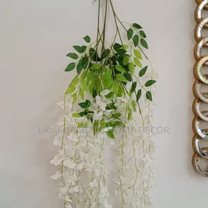 White Wisteria Artificial Flowers – Decorative Stem