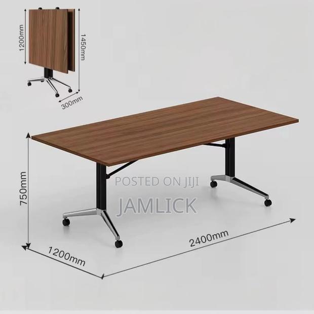 2.4m Foldable Office Table - Th - thumbnail 2