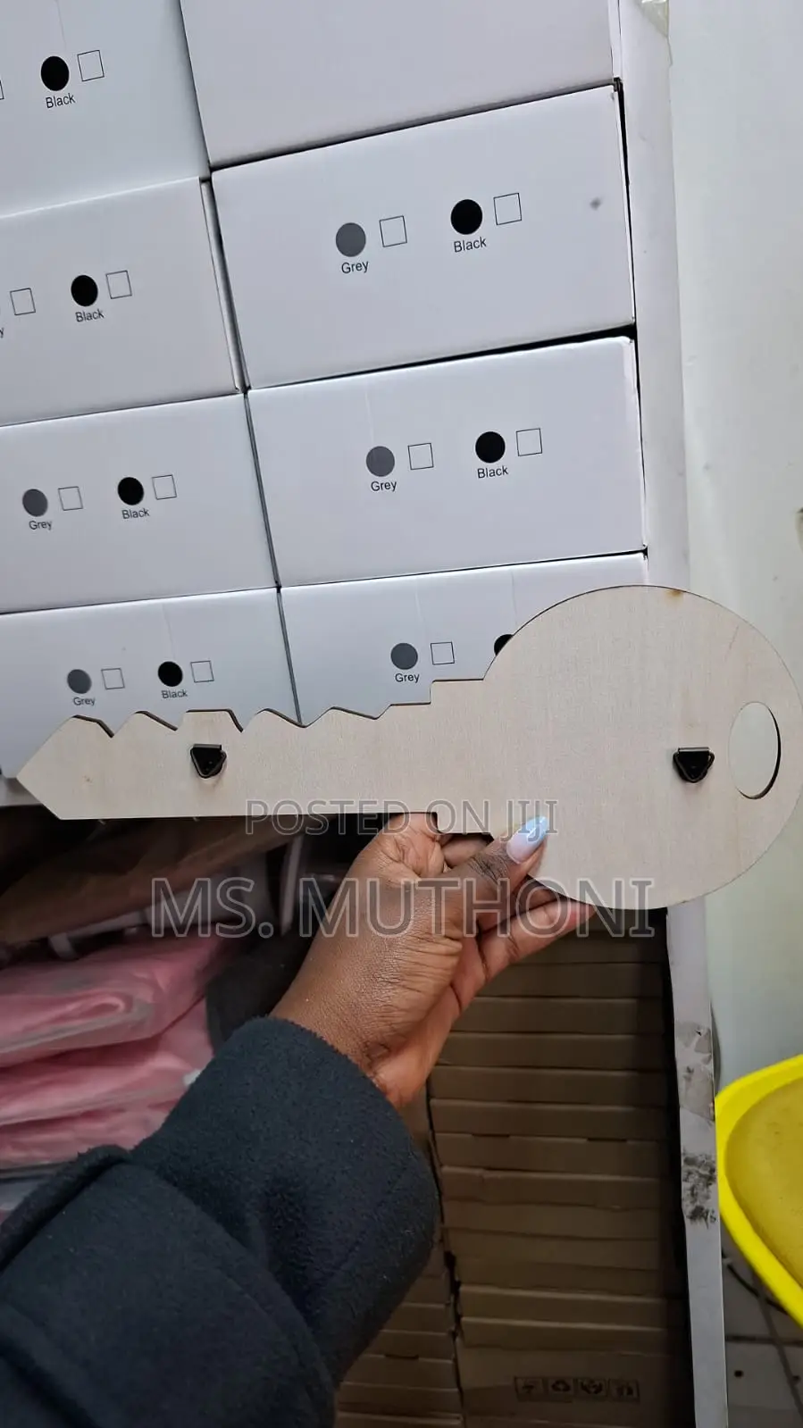 Welcome Home" Wooden Key Holder With Hooks.