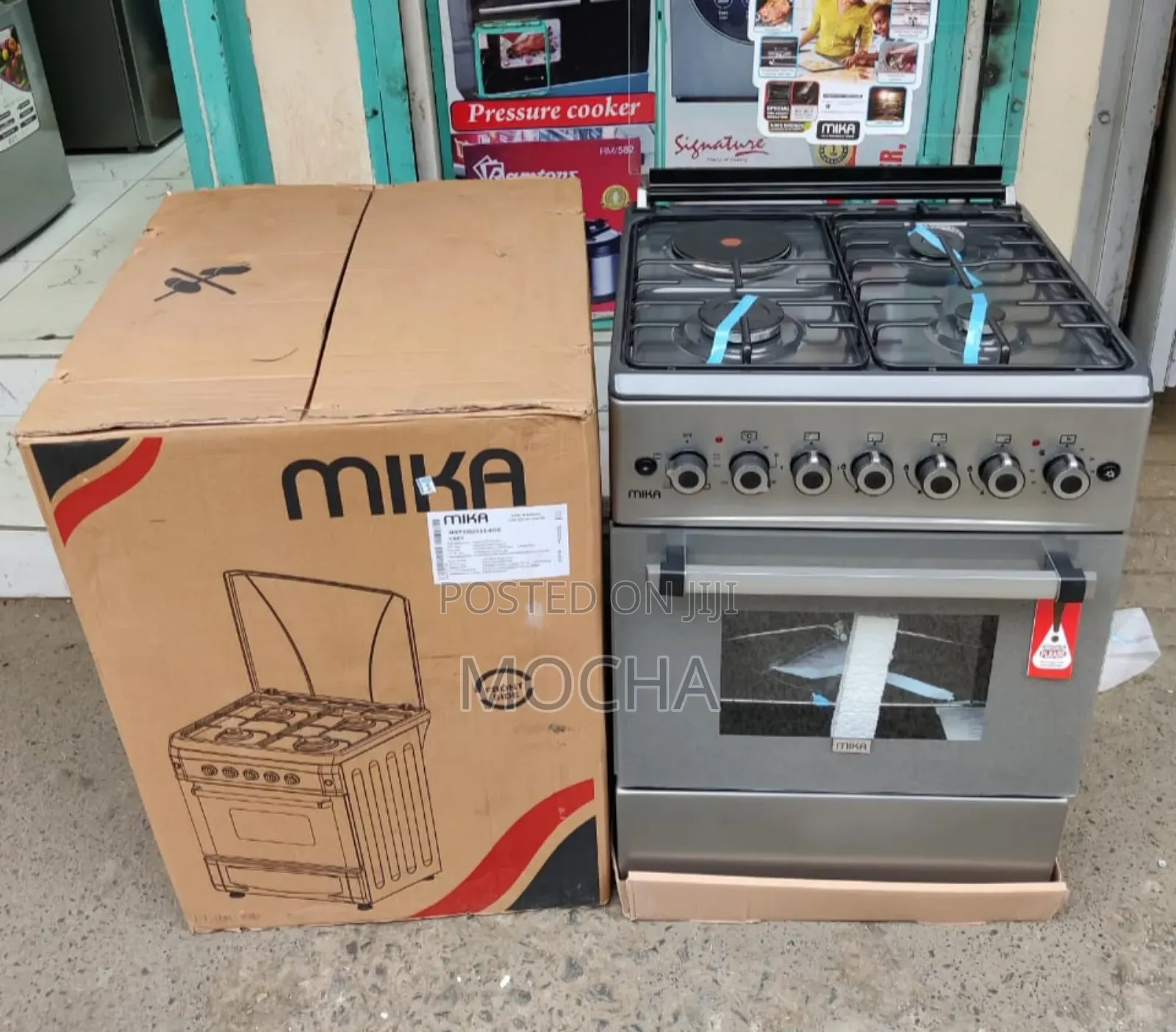 Mika Cooker, 58cm X 58cm, 3 Gas Pool Jet Burners + 1 Rapid Hot Plate,