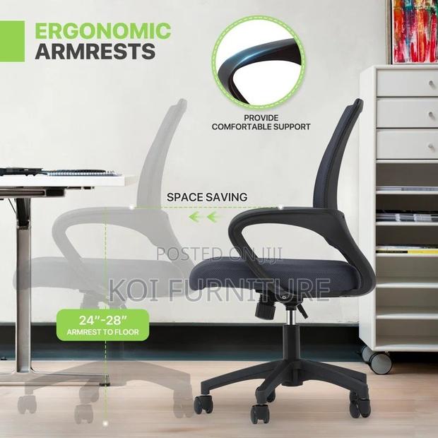 Office Chairs; Ergonomic Mid Back Swivel Clerical Office Chair - thumbnail 3