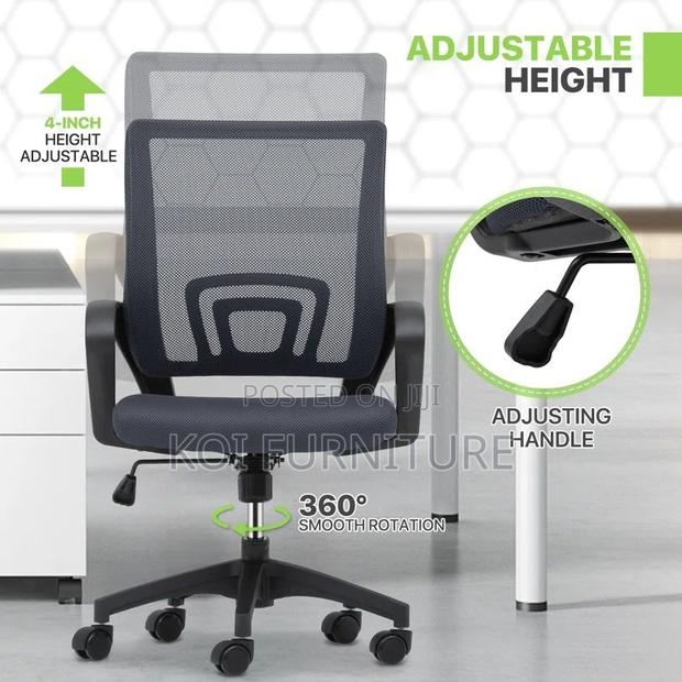 Office Chairs; Ergonomic Mid Back Swivel Clerical Office Chair - thumbnail 4