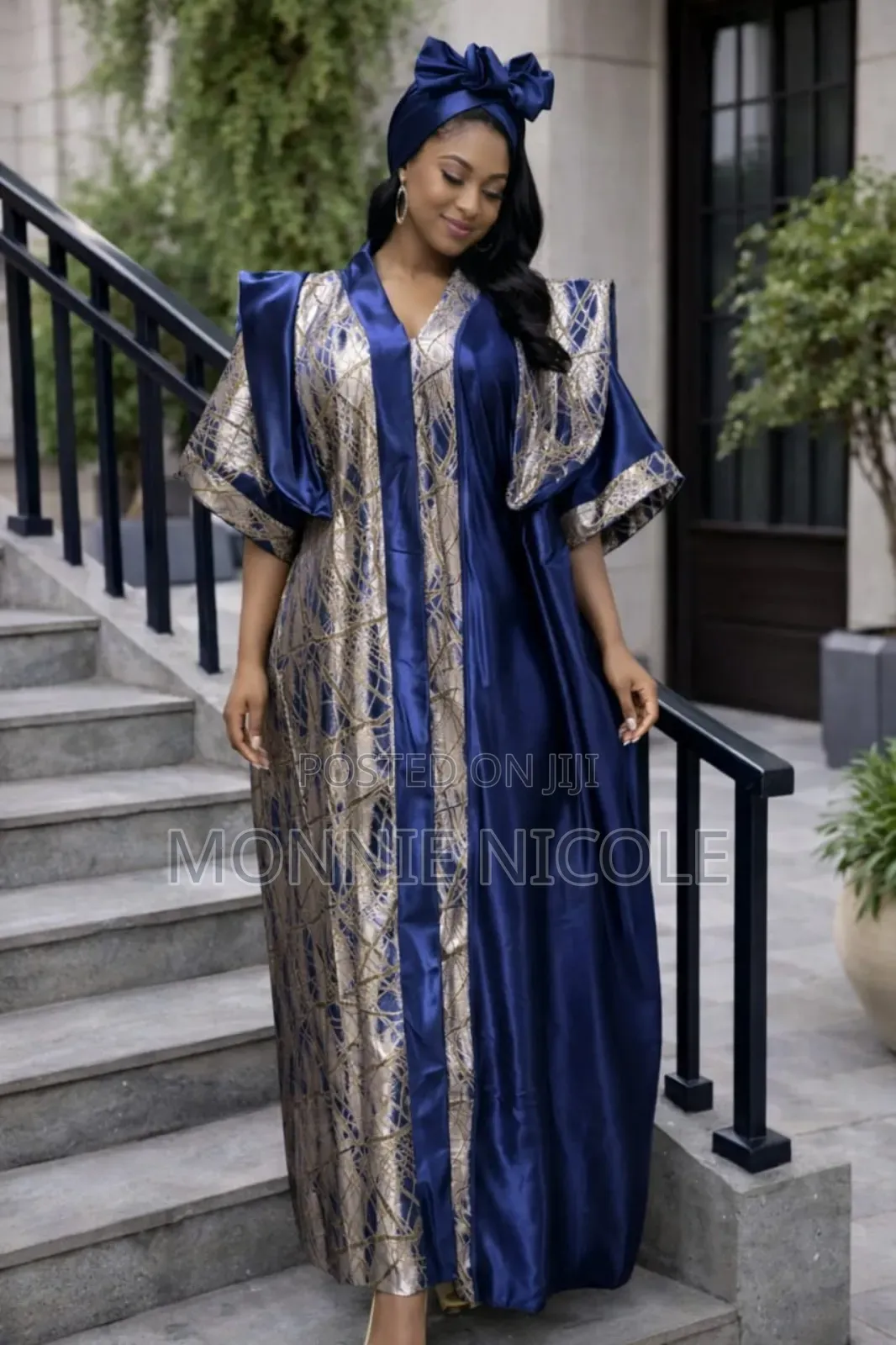 Classic African Blue Bubu Dress