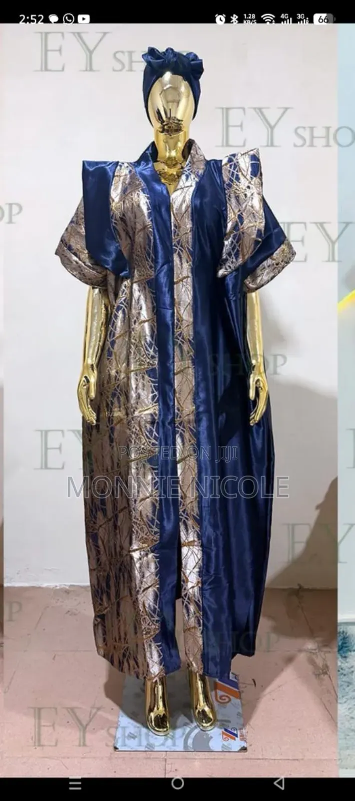 Classic African Blue Bubu Dress