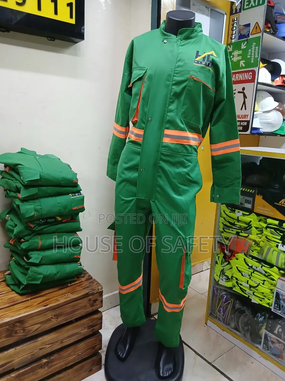 Kenyagreen Reflective Cargo Overall With Back Elastic