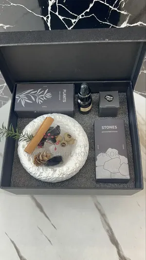 White Mushroom Shaped Stone Essential Oil Diffuser Gift Set
