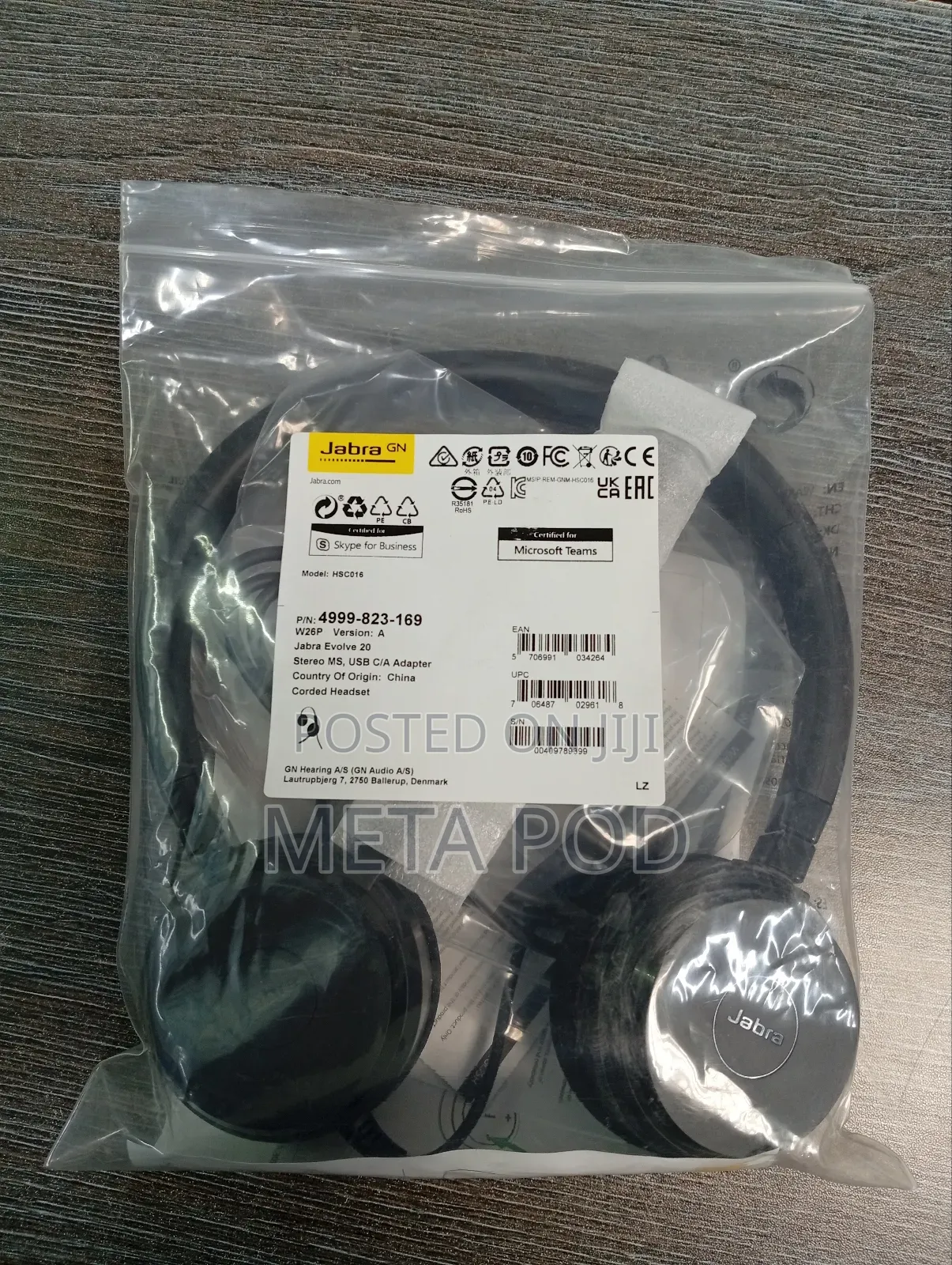 Jabra Evolve 20 Ms Stereo ,Usb C/a Headset