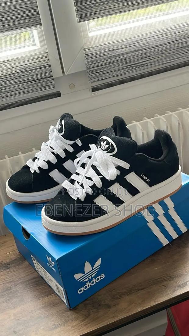 Campus Black White With Brown Sole