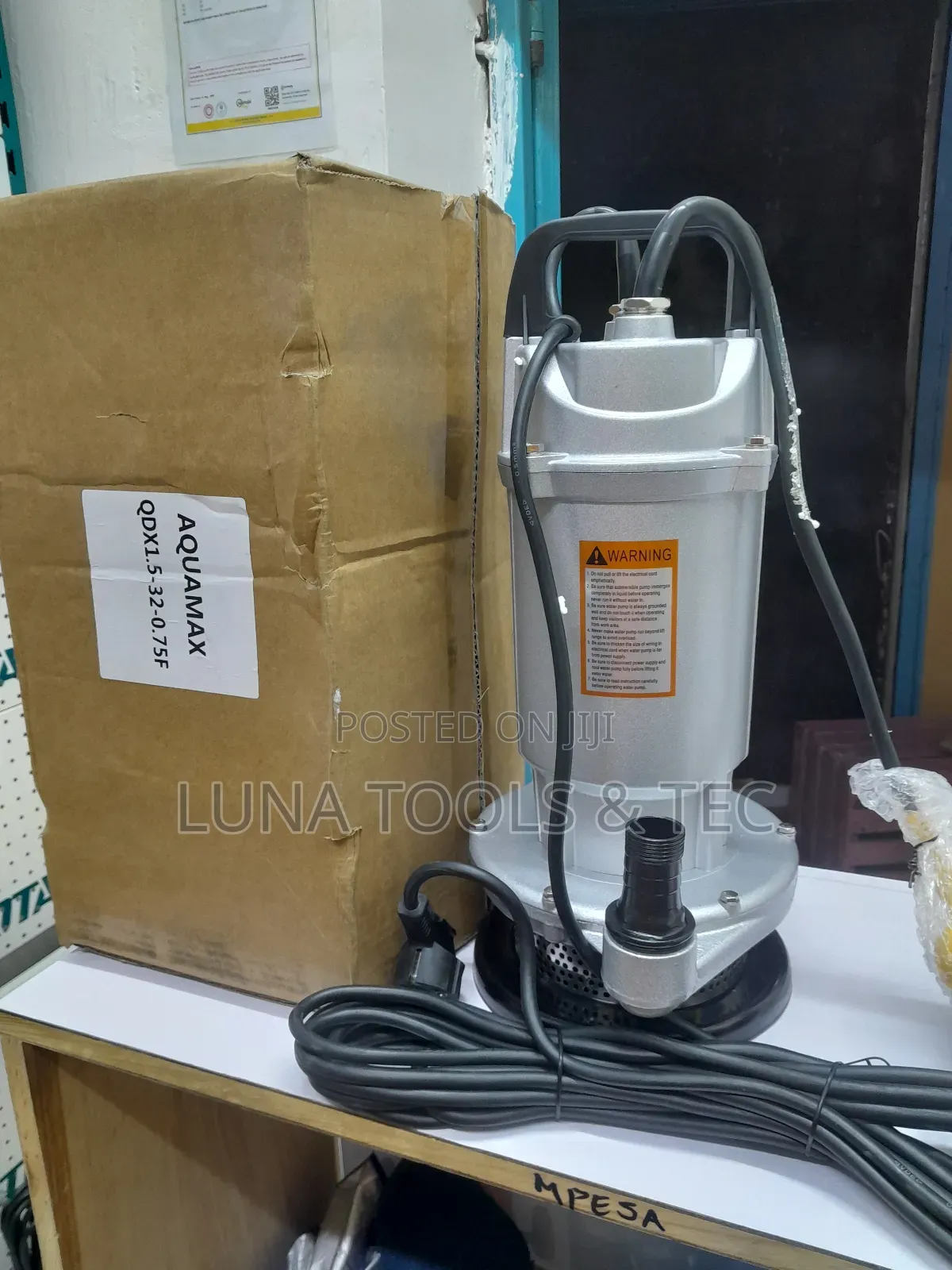 Aquamax 1hp 750w 115ltrs/M Water Pump
