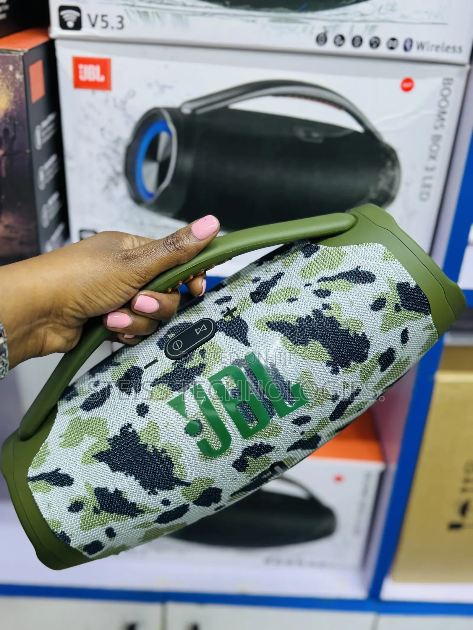 JBL Camouflage Boombox Speaker.