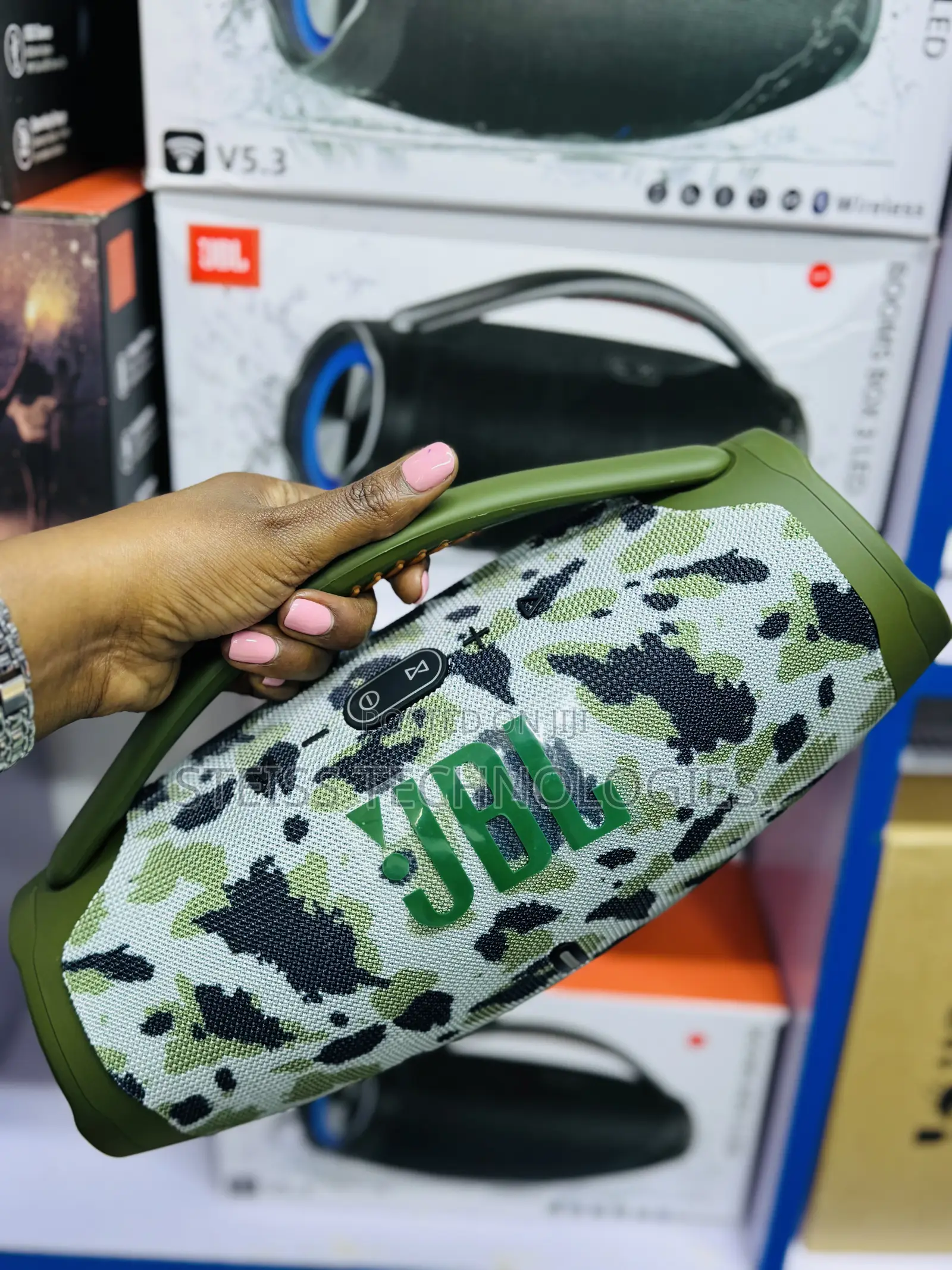 JBL Camouflage Boombox Speaker.