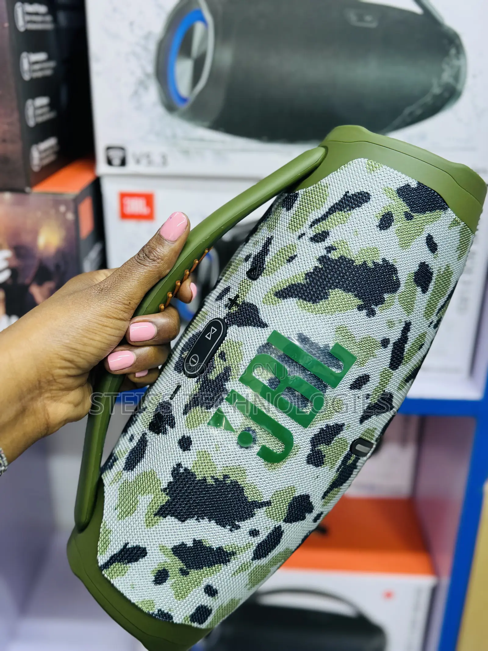 JBL Camouflage Boombox Speaker.