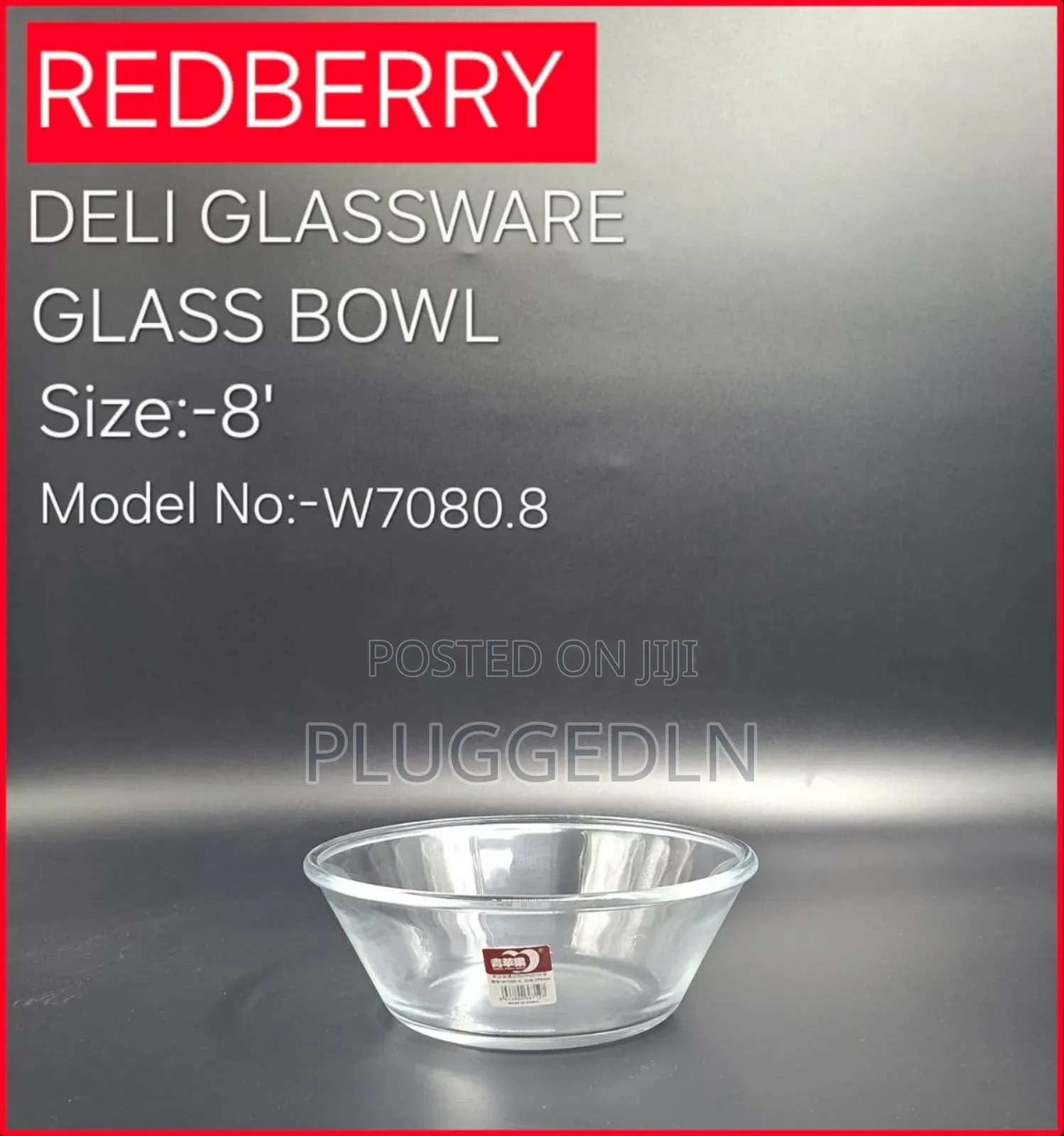 Deli Glassware Glass Bowl - Size 8