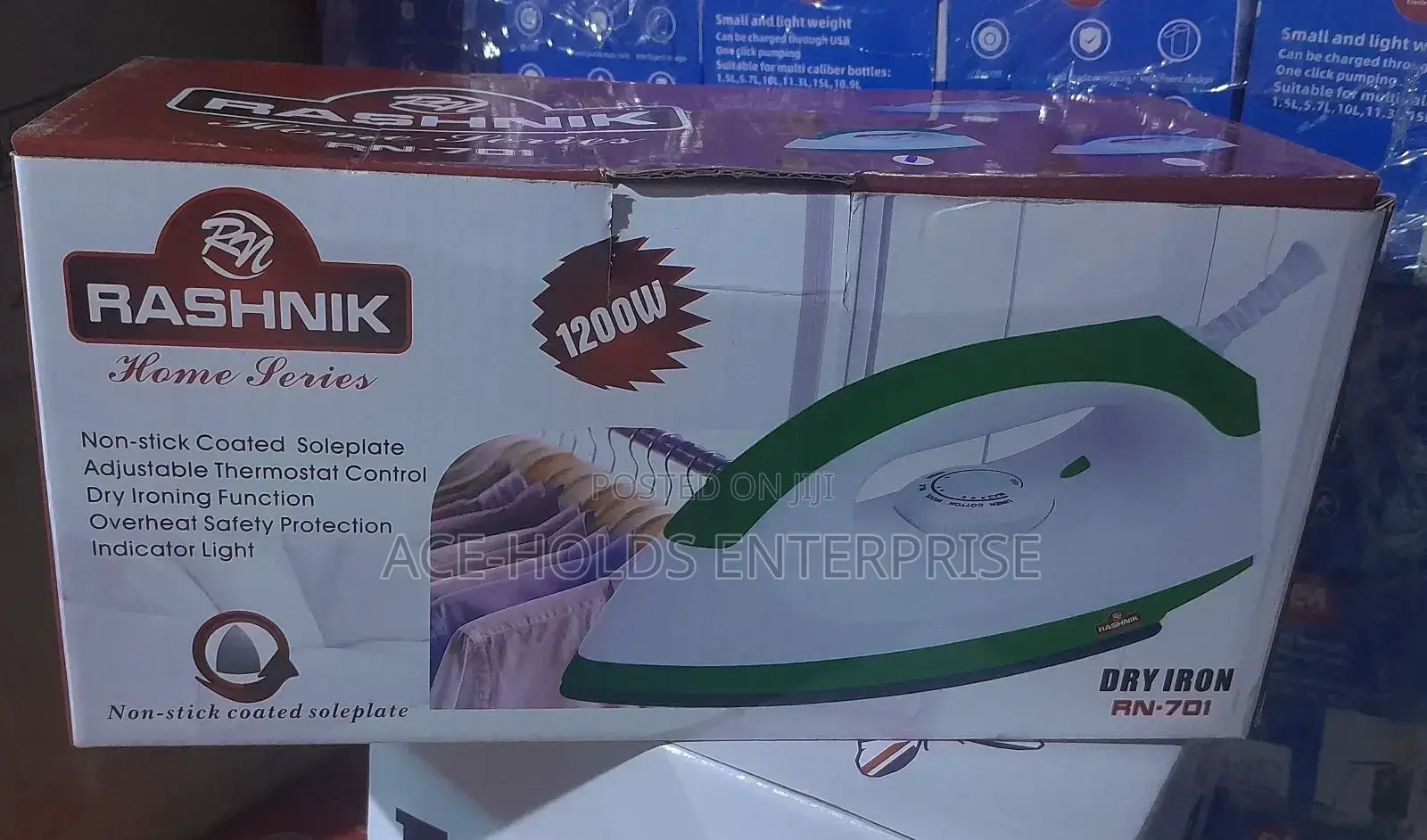Rashnik Non-Stick Soleplate Dry Iron Box- 1200w (Rn-701)