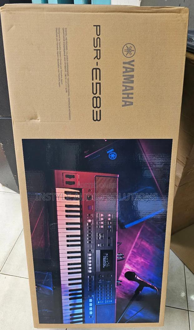 New Model PSR E 583 Yamaha Professional Keyboard Plus Power Adapter - main view