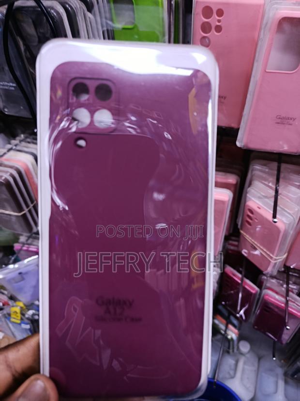Jemin Samsung Galaxy A12 Liquid Silicone Case With Fur Lining - main view
